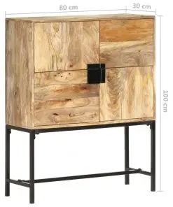 vidaXL Highboard 80x30x100 cm Solid Mango Wood