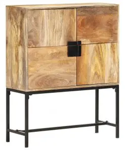 vidaXL Highboard 80x30x100 cm Solid Mango Wood