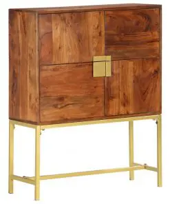 vidaXL Highboard 80x30x100 cm Solid Acacia Wood