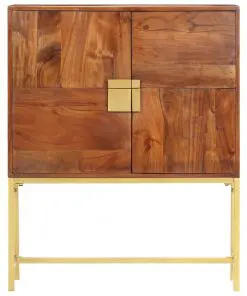 vidaXL Highboard 80x30x100 cm Solid Acacia Wood