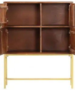 vidaXL Highboard 80x30x100 cm Solid Acacia Wood