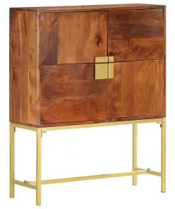 vidaXL Highboard 80x30x100 cm Solid Acacia Wood