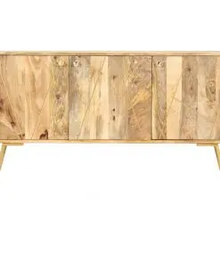 vidaXL Sideboard 118x30x75 cm Solid Mango Wood