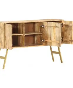 vidaXL Sideboard 118x30x75 cm Solid Mango Wood