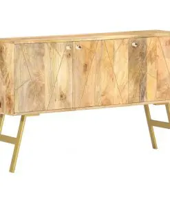 vidaXL Sideboard 118x30x75 cm Solid Mango Wood