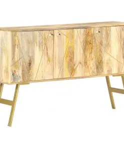 vidaXL Sideboard 118x30x75 cm Solid Mango Wood