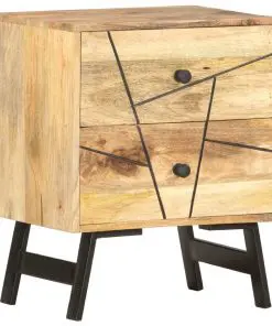 vidaXL Bedside Cabinet 40x30x50 cm Solid Mango Wood
