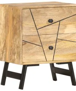 vidaXL Bedside Cabinet 40x30x50 cm Solid Mango Wood