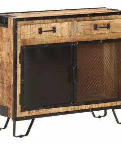 vidaXL Sideboard 80x31x71 cm Solid Rough Mango Wood