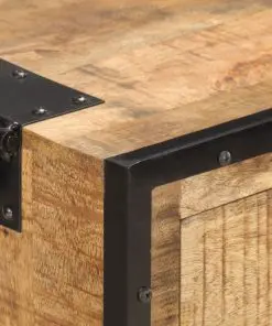 vidaXL Sideboard 80x31x71 cm Solid Rough Mango Wood