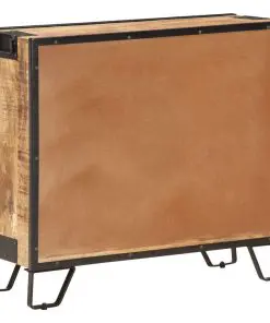 vidaXL Sideboard 80x31x71 cm Solid Rough Mango Wood