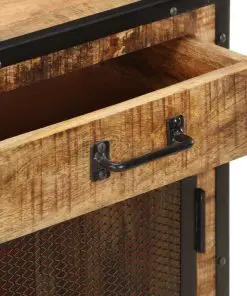 vidaXL Sideboard 80x31x71 cm Solid Rough Mango Wood