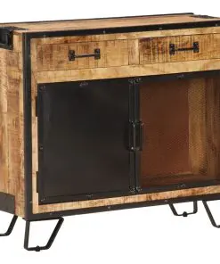 vidaXL Sideboard 80x31x71 cm Solid Rough Mango Wood