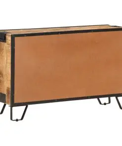 vidaXL Sideboard 100x31x60 cm Solid Rough Mango Wood