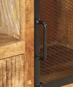 vidaXL TV Cabinet 120x31x46 cm Solid Rough Mango Wood