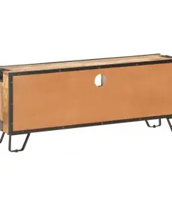 vidaXL TV Cabinet 120x31x46 cm Solid Rough Mango Wood
