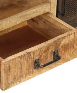 vidaXL TV Cabinet 120x31x46 cm Solid Rough Mango Wood