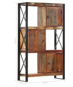 vidaXL Bookshelf 90x30x150 cm Solid Reclaimed Wood