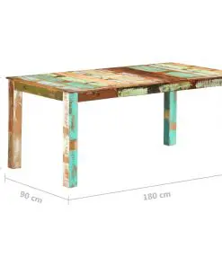 vidaXL Dining Table Solid Reclaimed Wood 180x90x76 cm