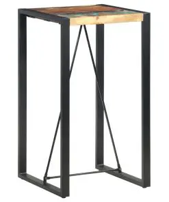 vidaXL Bar Table 60x60x110 cm Solid Reclaimed Wood