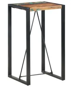 vidaXL Bar Table 60x60x110 cm Solid Reclaimed Wood