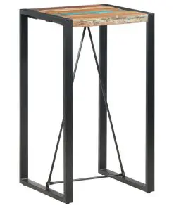 vidaXL Bar Table 60x60x110 cm Solid Reclaimed Wood