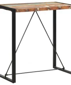 vidaXL Bar Table 110x60x110 cm Solid Reclaimed Wood