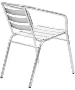 vidaXL Stackable Outdoor Chairs 4 pcs Aluminium
