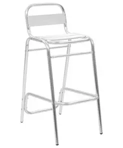 vidaXL Stackable Bar Chairs 2 pcs Aluminium