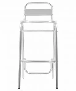 vidaXL Stackable Bar Chairs 2 pcs Aluminium