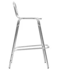 vidaXL Stackable Bar Chairs 2 pcs Aluminium