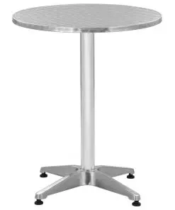 vidaXL Garden Table Silver 60×70 cm Aluminium