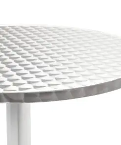 vidaXL Garden Table Silver 60×70 cm Aluminium