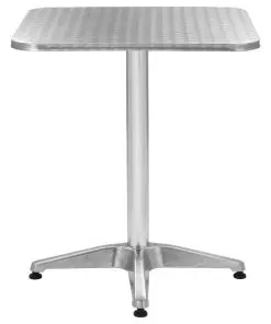 vidaXL Garden Table Silver 60x60x70 cm Aluminium