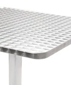 vidaXL Garden Table Silver 60x60x70 cm Aluminium