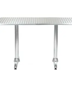 vidaXL Garden Table Silver 120x60x70 cm Aluminium