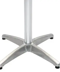 vidaXL Garden Table Silver 60x60x70 cm Aluminium and WPC