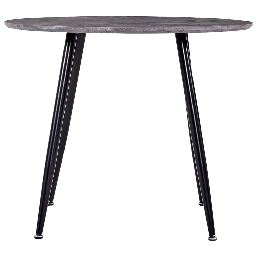 vidaXL Dining Table Concrete and Black 90×73.5 cm MDF