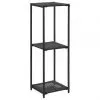 vidaXL Storage Shelf Black 30x30x90 cm Poly Rattan