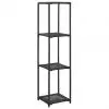vidaXL Storage Shelf Black 30x30x120 cm Poly Rattan