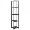 vidaXL Storage Shelf Black 30x30x150 cm Poly Rattan