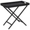 vidaXL Folding Table Black 80x45x75 cm Poly Rattan vidaXL Folding Table Black 80x45x75 cm Poly Rattan