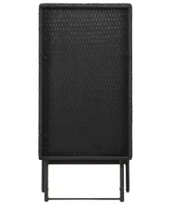 vidaXL Folding Table Black 80x45x75 cm Poly Rattan
