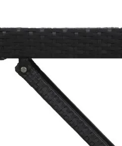 vidaXL Folding Table Black 80x45x75 cm Poly Rattan