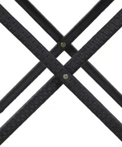 vidaXL Folding Table Black 80x45x75 cm Poly Rattan