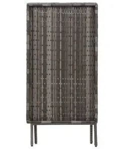 vidaXL Folding Table Grey 80x45x75 cm Poly Rattan