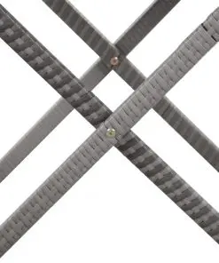 vidaXL Folding Table Grey 80x45x75 cm Poly Rattan