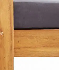 vidaXL 4 Piece Garden Lounge Set with Cushions Grey Solid Acacia Wood