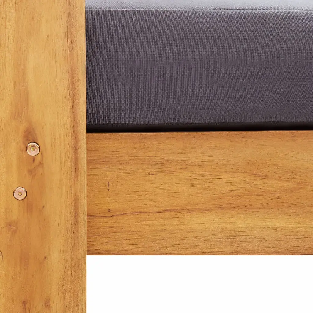 vidaXL 4 Piece Garden Lounge Set with Cushions Grey Solid Acacia Wood