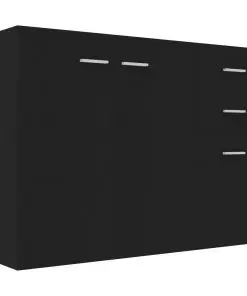 vidaXL Sideboard Black 105x30x75 cm Chipboard